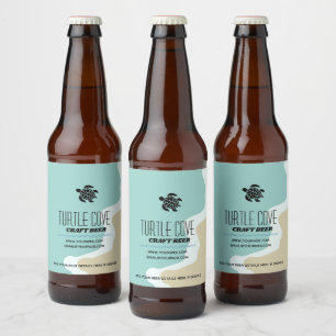 Beer Label Turtle Logo Personalise Gift Craft Beer