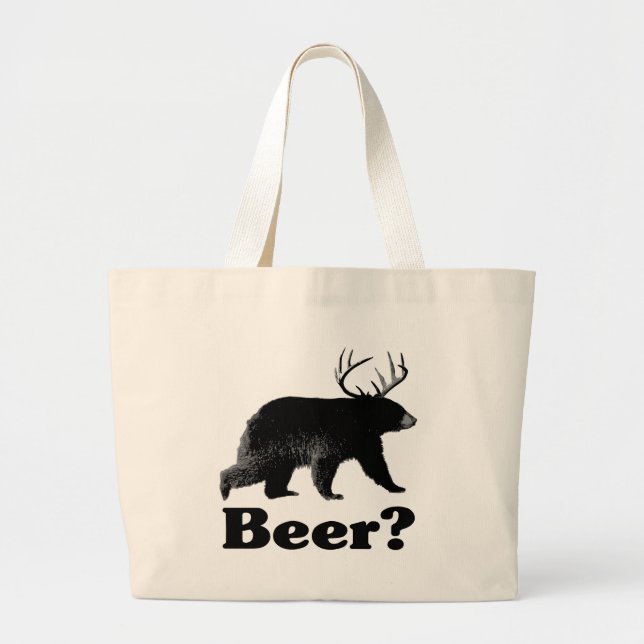 Beer? Large Tote Bag (Front)