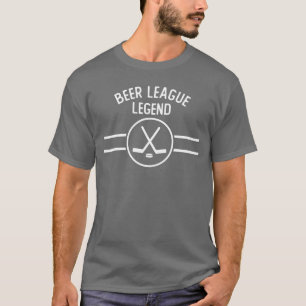 Beer League Legend Hockey Ice Inline Funny Sports T-Shirt