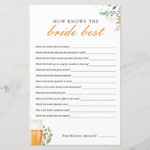 Beer Love is Brewing Who Knows the Bride Best Game