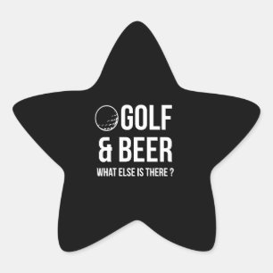 Beer Lover Golf And Beer Star Sticker