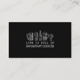 Beer Lover   Important Choices Beer Business Card