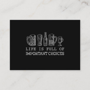 Beer Lover   Important Choices Beer Enclosure Card