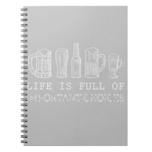 Beer Lover Important Choices Beer Notebook