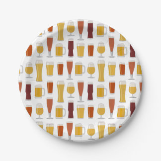 Beer Lover Print Paper Plate