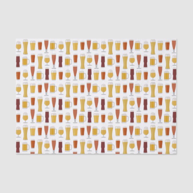 Beer Lover Print Tissue Paper (Front)