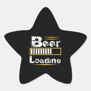 Beer Lovers Beer Loading Gift Star Sticker