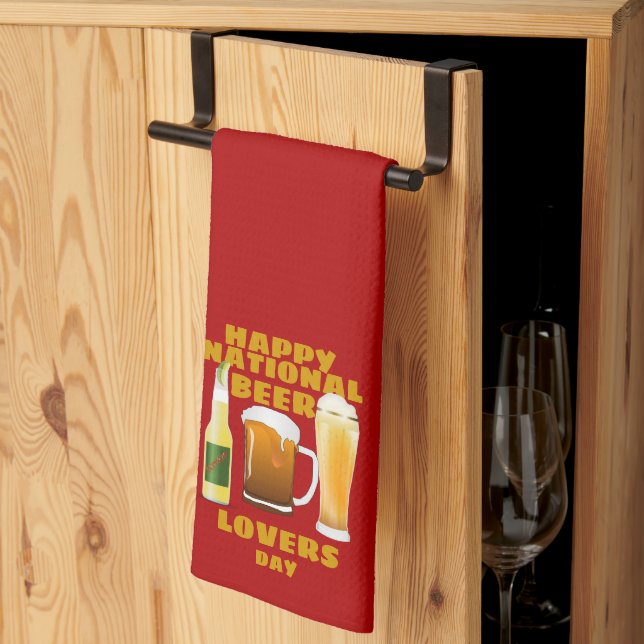 Beer Lovers Day Kitchen Towel (Thirds Fold)