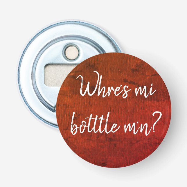 Beer Lover's Personalized Bottle Opener (Front)