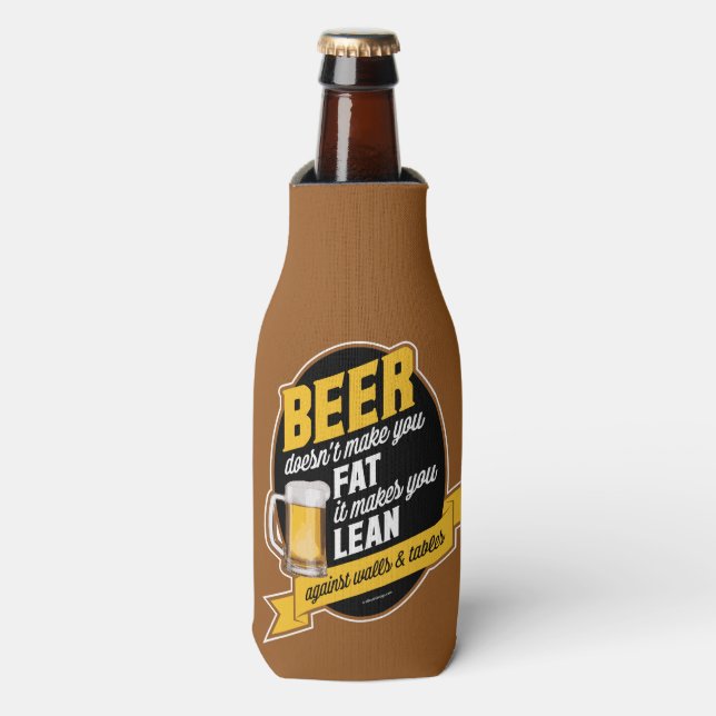 Beer Makes You Lean Bottle Cooler (Bottle Front)