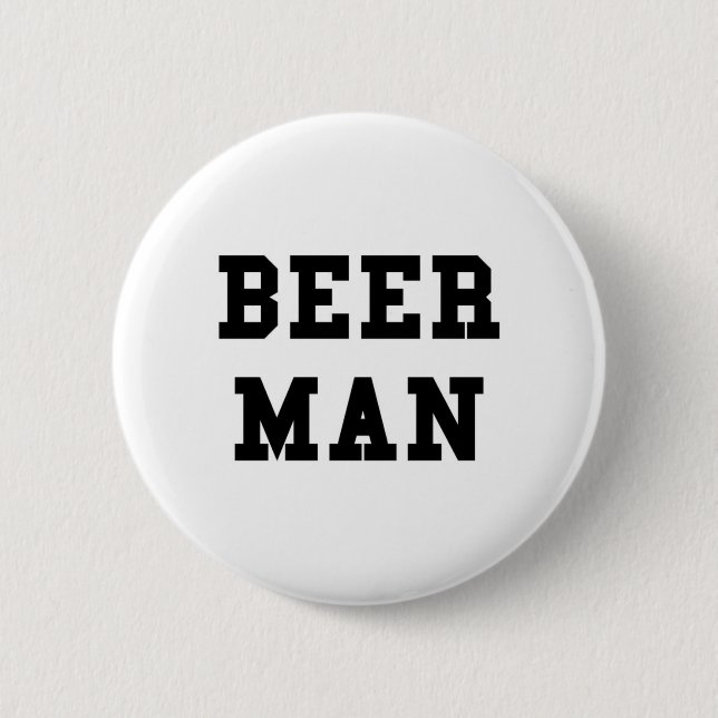 Beer Man 2 Inch Round Button (Front)
