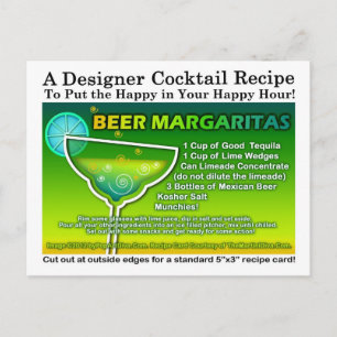 Beer Margarita Recipe Postcard