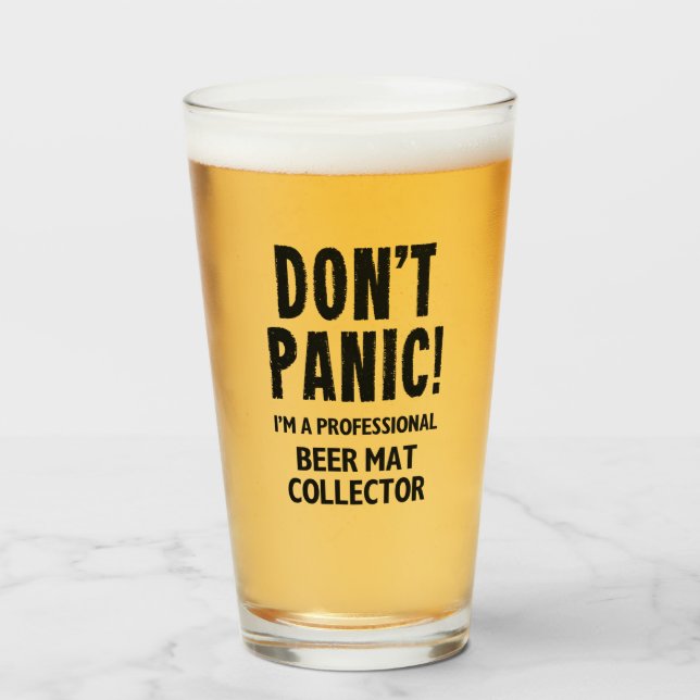 Beer Mat Collector Glass (Front Filled)