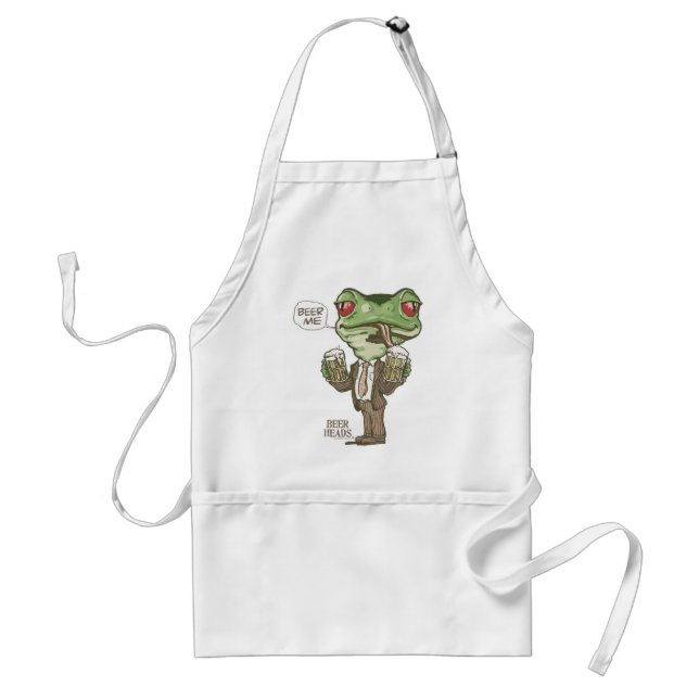 Beer Me Beer Frog by Mudge Studios Standard Apron (Front)