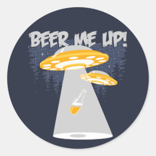 Beer Me Up! Classic Round Sticker