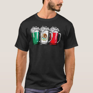 Beer Mexican Flag Funny Cinco De Mayo Women Mexico T-Shirt
