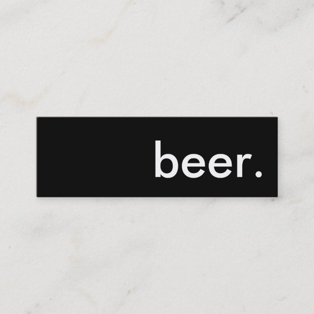 beer. mini business card (Front)