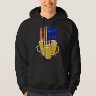 Beer Mug American Flag Craft Beer Beer Brewer Hoodie