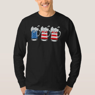 Beer Mug American Flag July 4th 1 T-Shirt