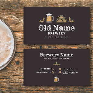 Beer Mug & Barrels - Brewery Business Card