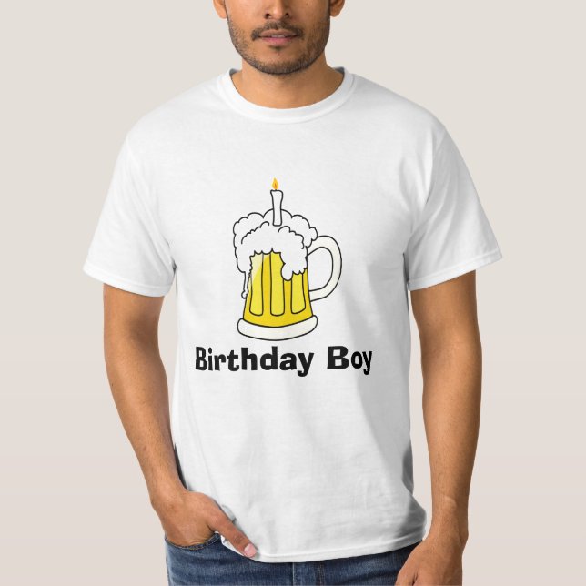 Beer Mug Birthday Boy T-Shirt (Front)
