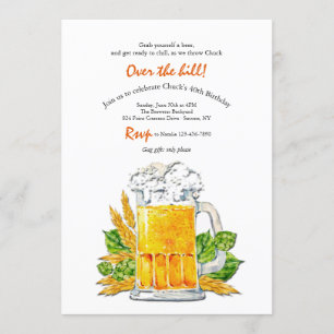 Beer Mug Birthday Party Invitation