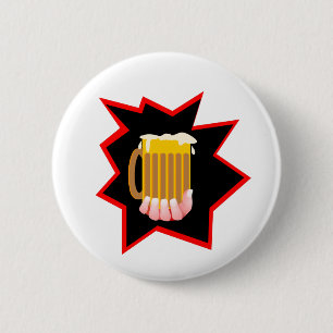 Beer Mug Burst 2 Inch Round Button