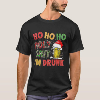 Beer Mug Christmas Santa Hat Reindeer Funny Xmas L T-Shirt