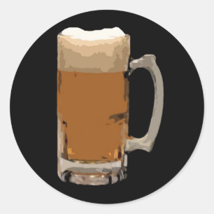 Beer Mug Classic Round Sticker