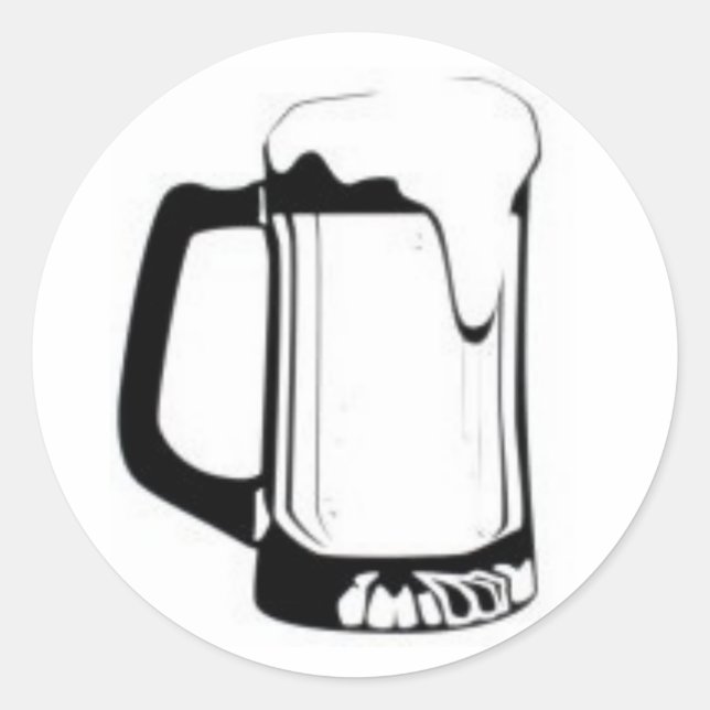 Beer Mug Classic Round Sticker (Front)