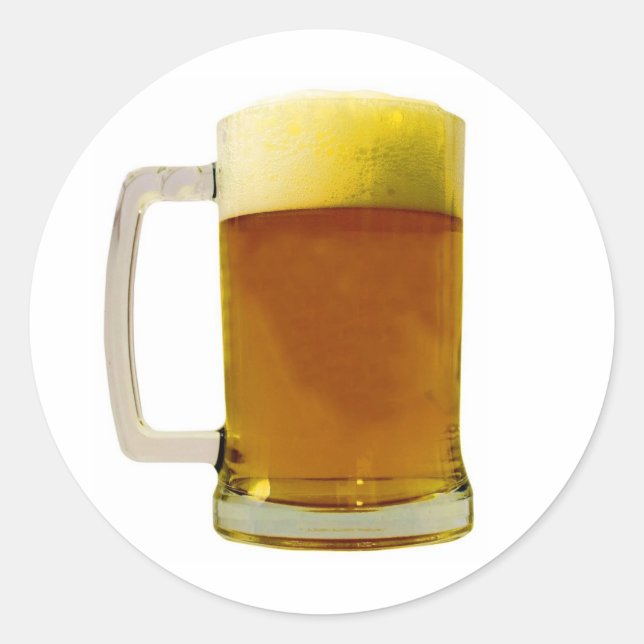 Beer Mug Classic Round Sticker (Front)