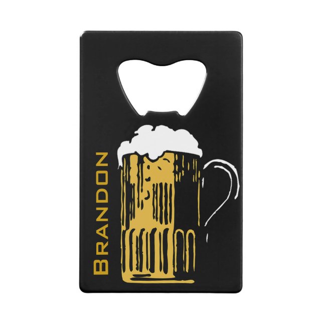 Beer Mug Design Bottle Opener Wallet Bottle Opener (Front)