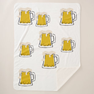 Beer Mug Fleece Blanket