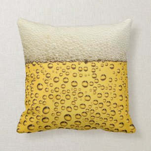 Beer Mug Foam and Bubbles Throw Pillow