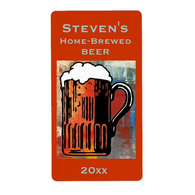 Beer Mug Home-Brew Label (Front)