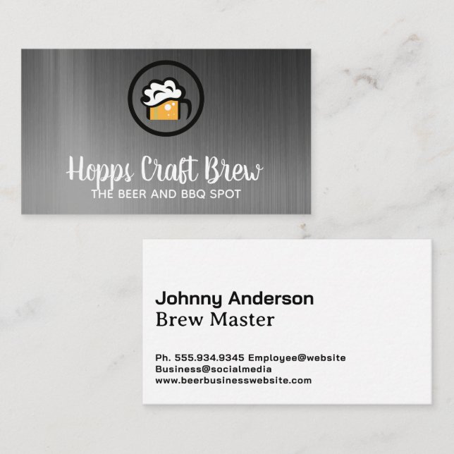 Beer Mug Logo Business Card (Front/Back)
