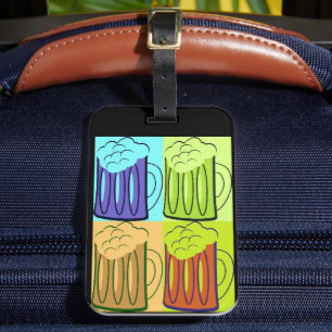 Beer Mug Pop Art Luggage Tag