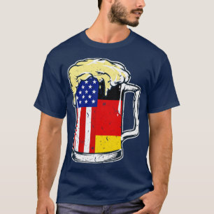 Beer Mug Proud German American Germany Flag T-Shirt