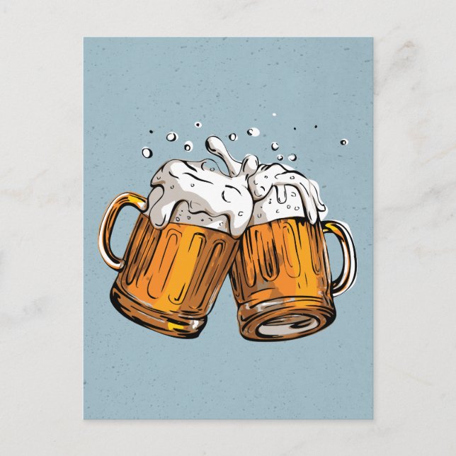 Beer Mug Retro  Postcard (Front)