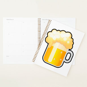 Beer Mug with Frothy Foam Planner