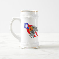 Beer Mugs : Bald Eagle with the U.S.A. Flag