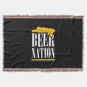 Beer Nation Throw Blanket