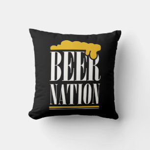 Beer Nation Throw Pillow