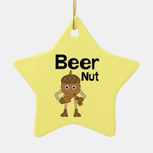 Beer Nut Text Ceramic Ornament