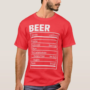 Beer Nutritional Ingredients, Funny ThanksGiving F T-Shirt