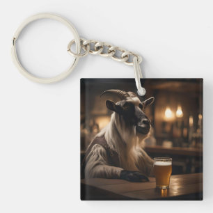 Beer Oclock Goat, Keychain