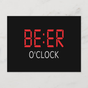 Beer o'clock postcard
