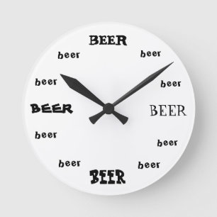 Beer O'Clock Round Clock