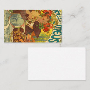 Beer of the Meuse, 1897 by Alphonse Mucha Business Card
