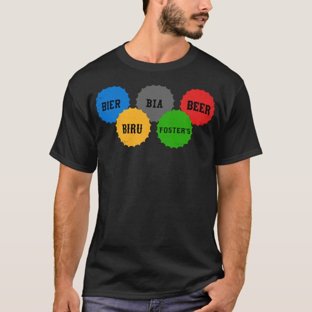 Beer Olympics For Men Women - Drinking Team Colleg T-Shirt (Front)